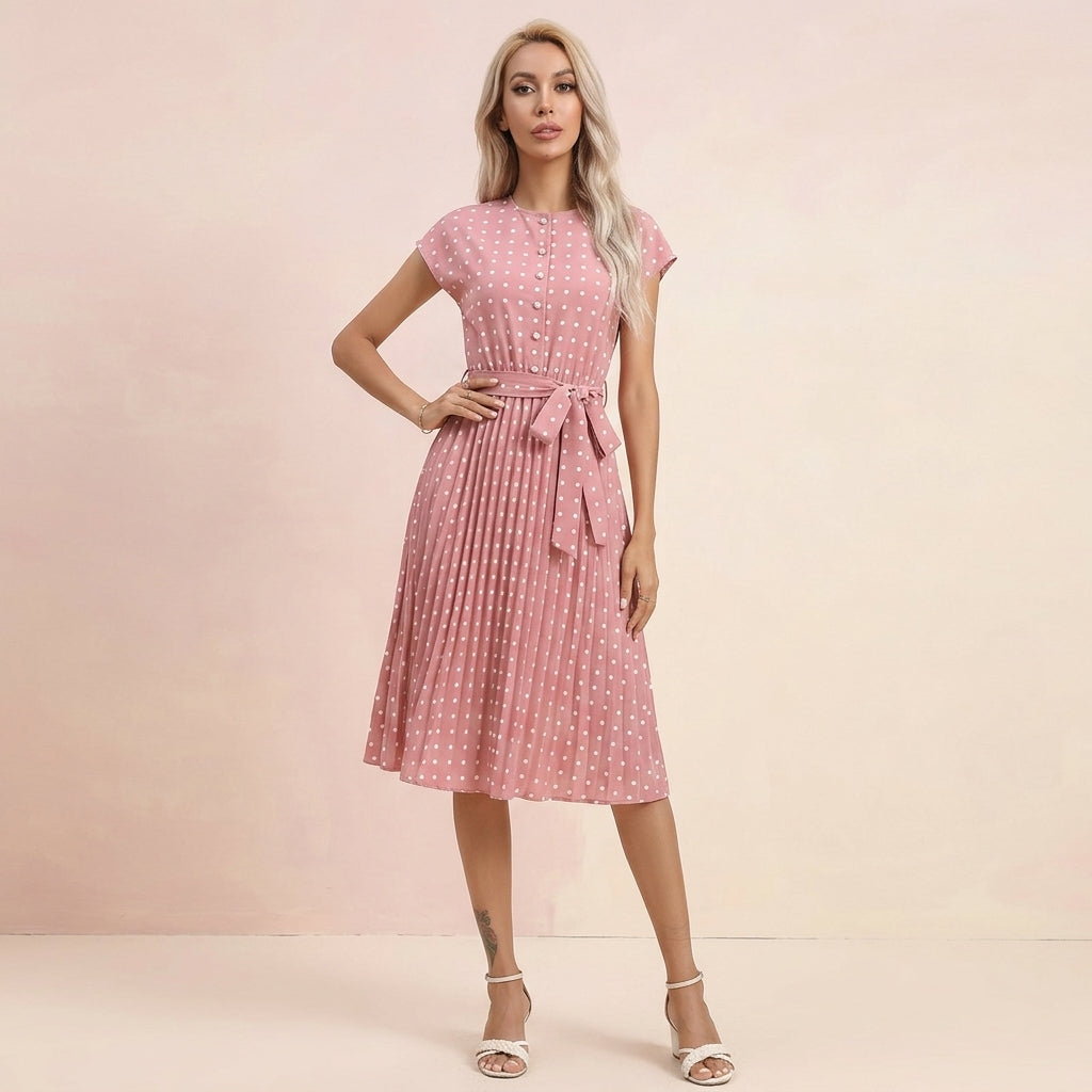 Polka Dot Midi Summer Dress