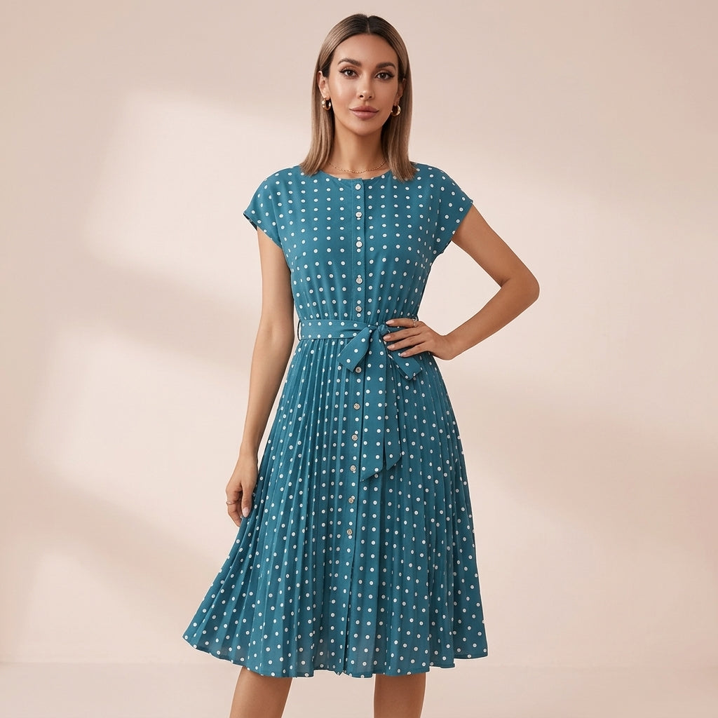 Polka Dot Midi Summer Dress
