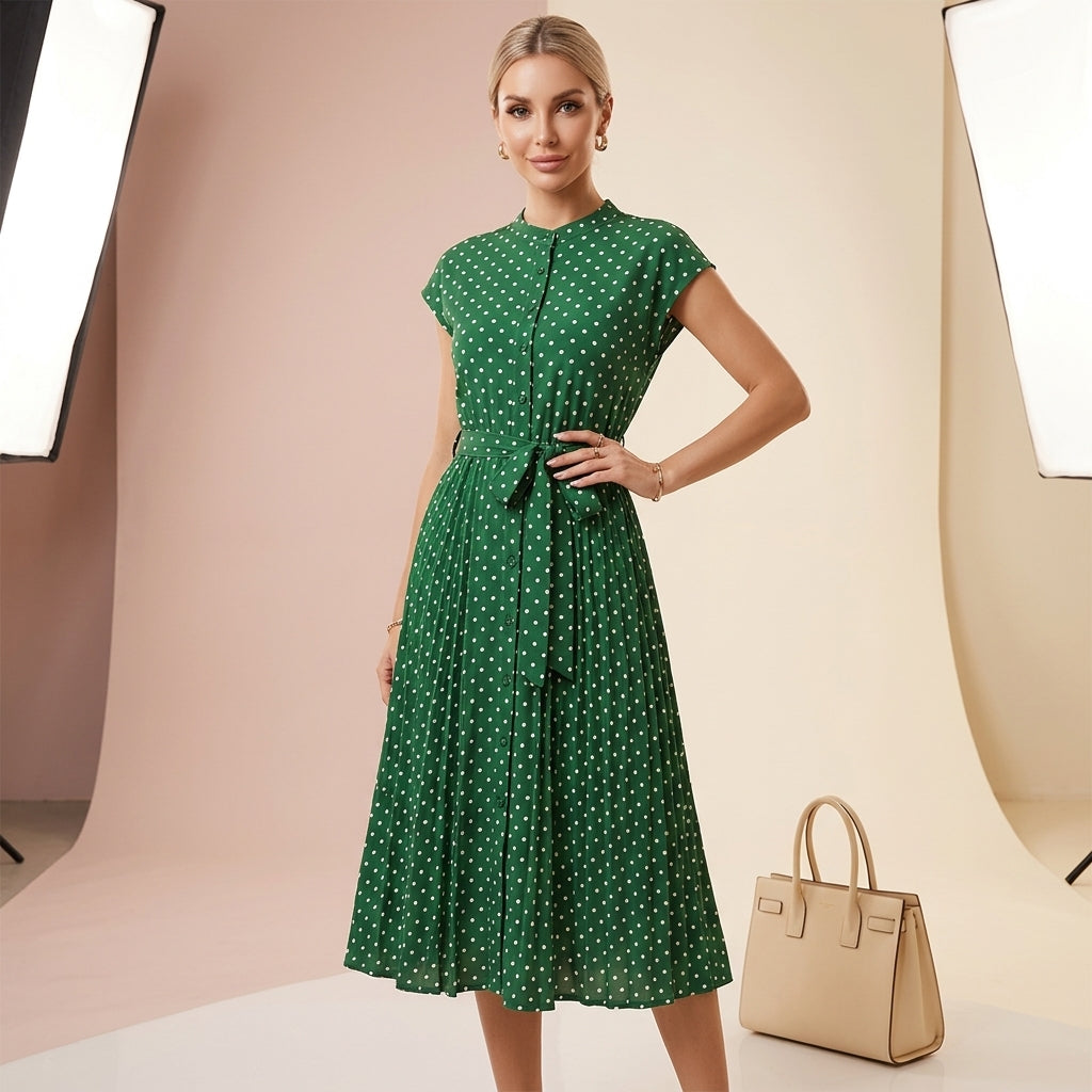 Polka Dot Midi Summer Dress