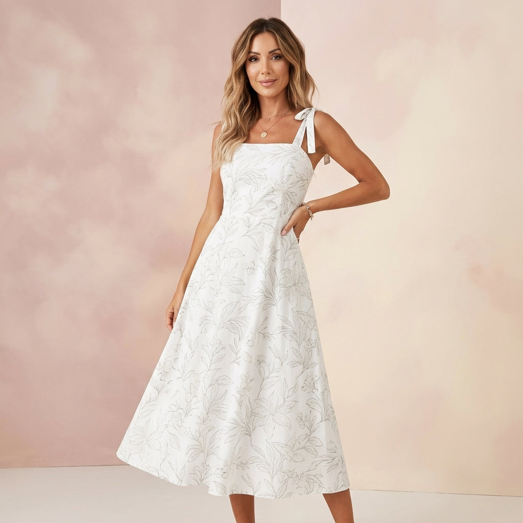 Sleeveless Printed Maxi Dress