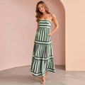 Summer Striped Long Beach Dress