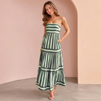 Summer Striped Long Beach Dress