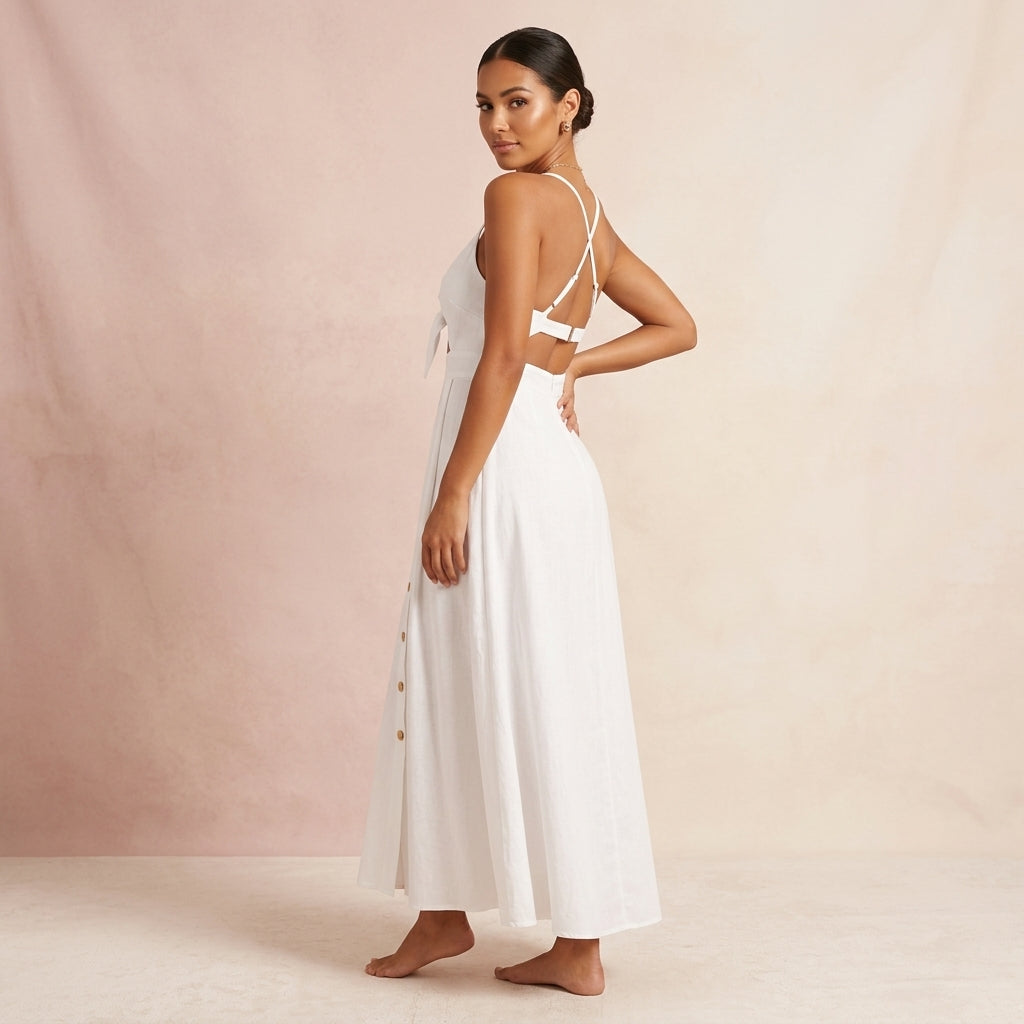Backless Bodycon Maxi Dress