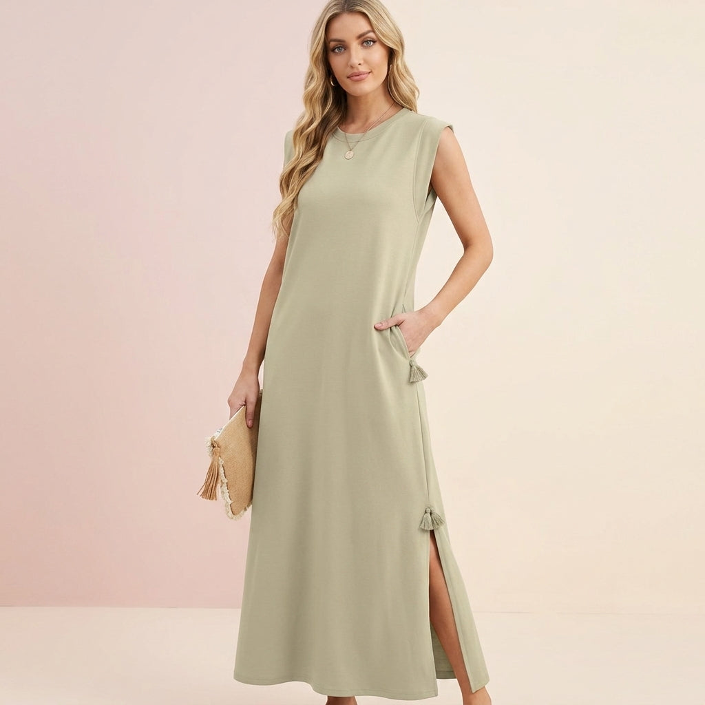Slit Breeze Long Dress