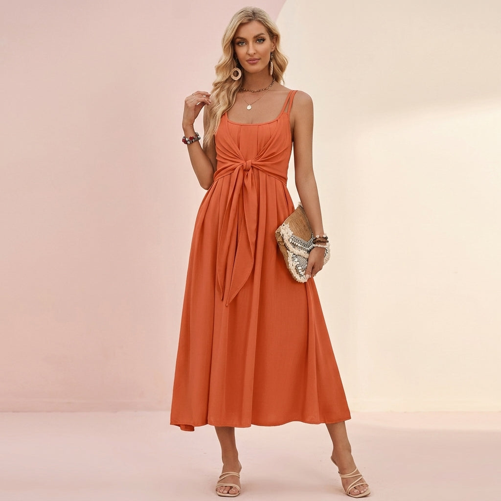 Tie Strap Long Summer Dress