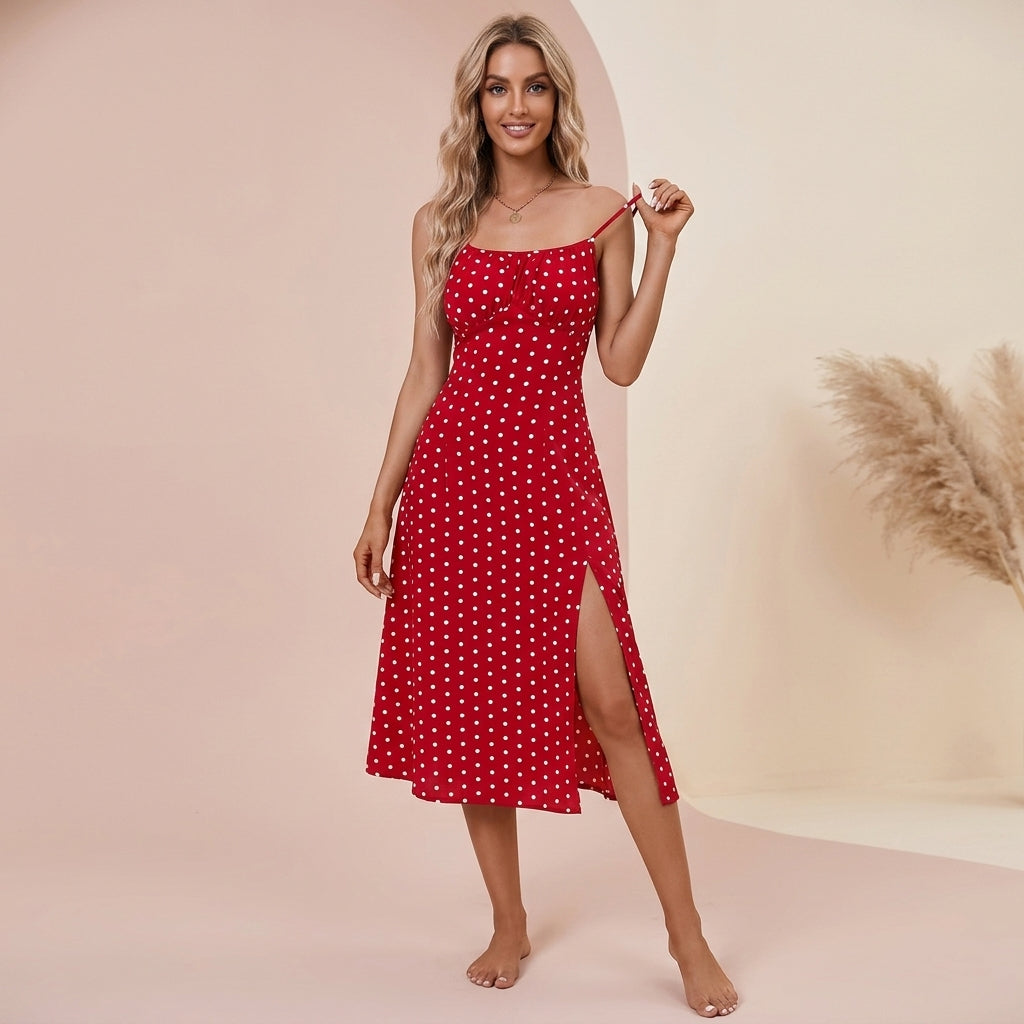 Polka Dream Split Dress