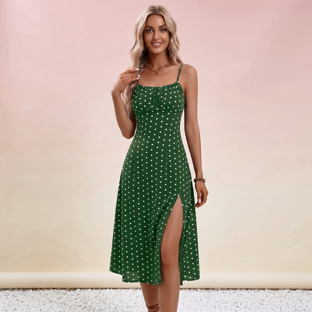 Polka Dream Split Dress