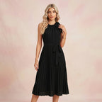 Elegant Lace-up Sleeveless Mini Dress