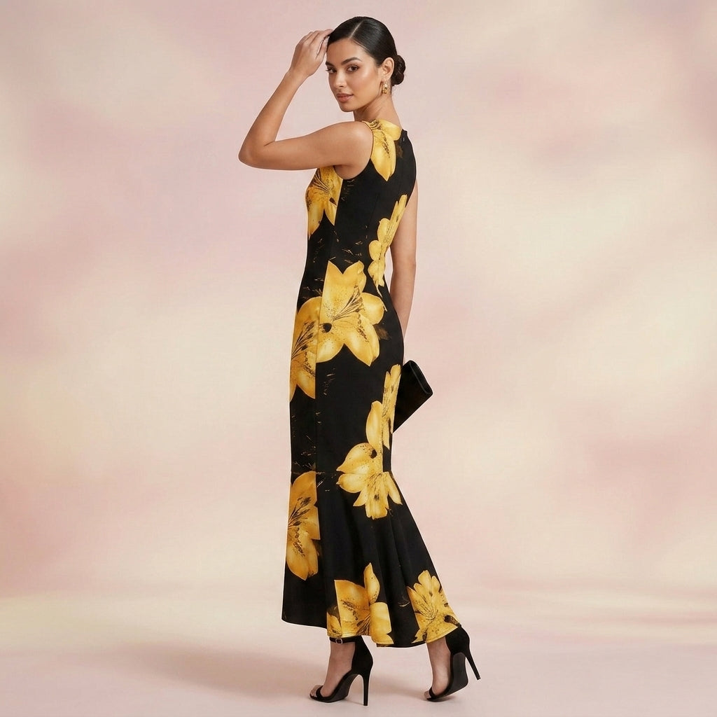 Printed Mermaid Dress For Women