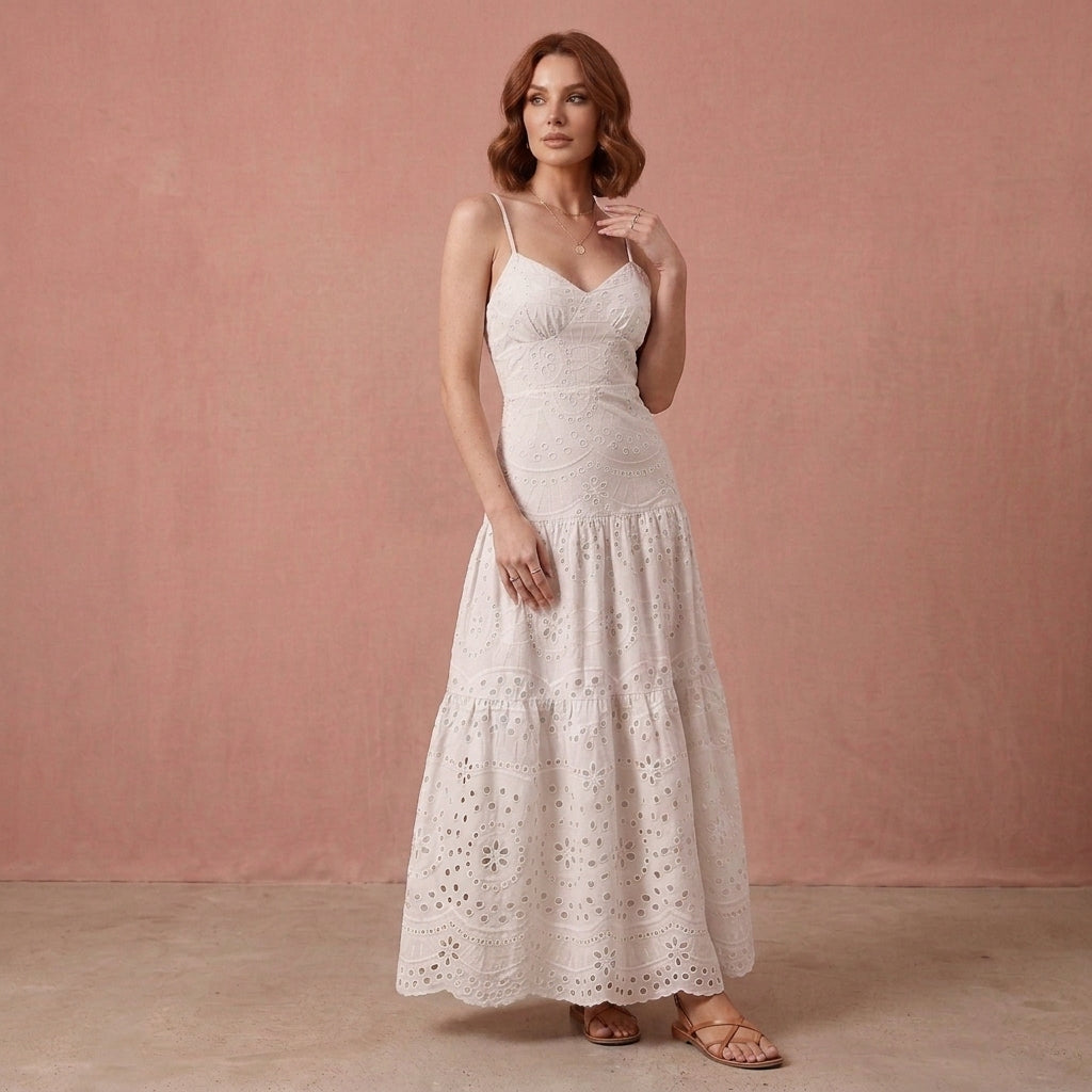 Lace Slip Long Dress