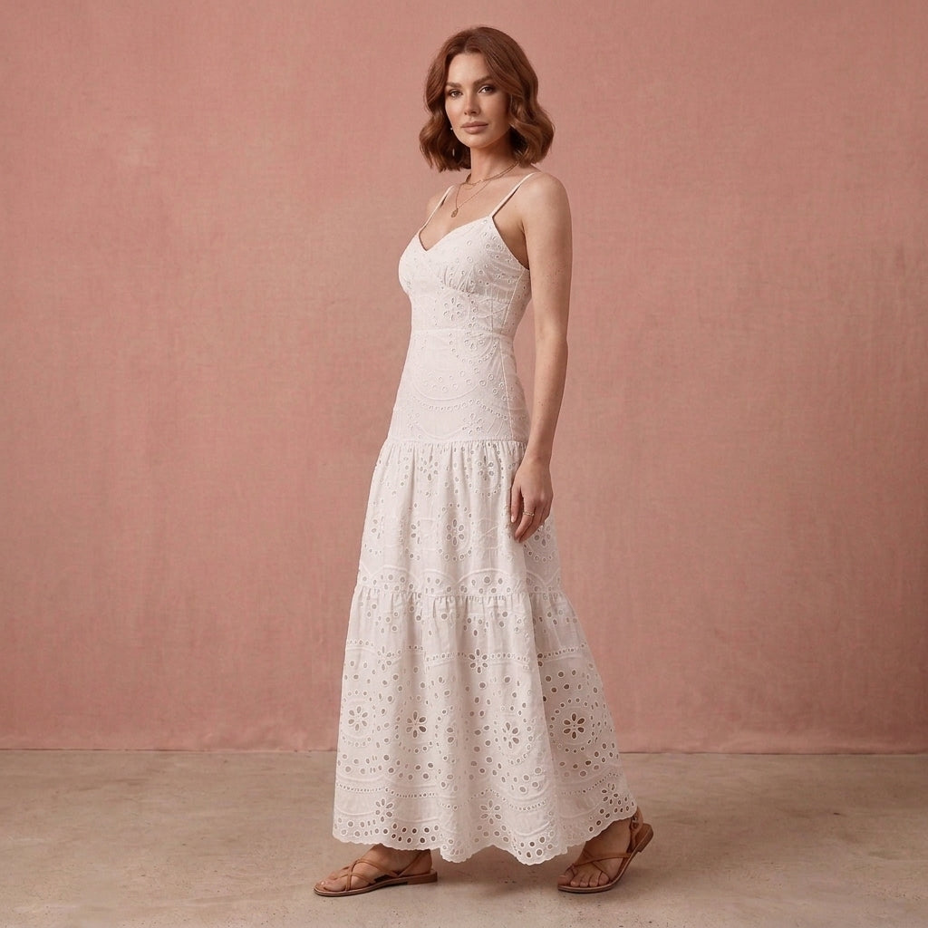 Lace Slip Long Dress