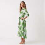 Madrid Vintage Chiffon Maxi Dress