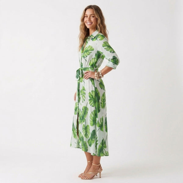 Madrid Vintage Chiffon Maxi Dress