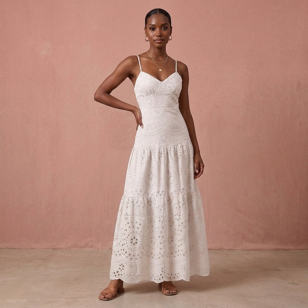 Lace Slip Long Dress