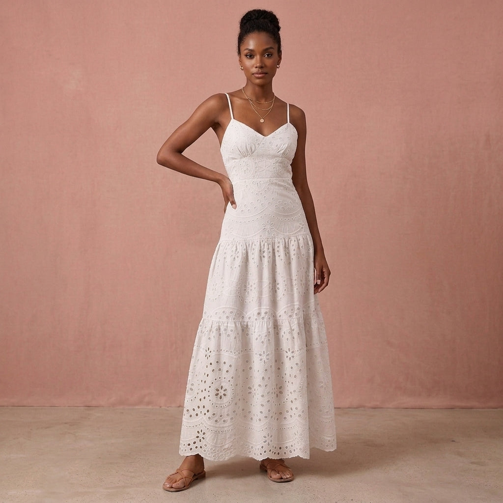 Lace Slip Long Dress