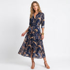 Madrid Vintage Chiffon Maxi Dress